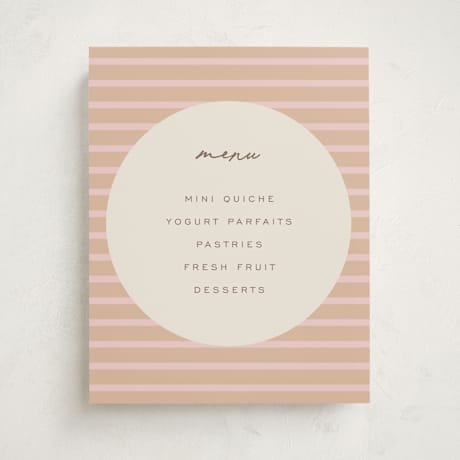 Baby Shower Menu Signs