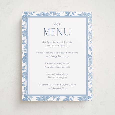 Baby Shower Menu Signs