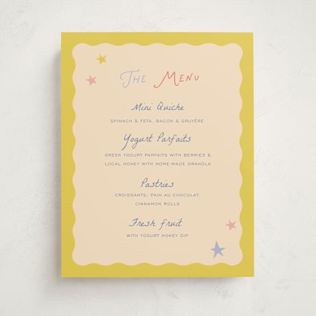 Baby Shower Menu Signs