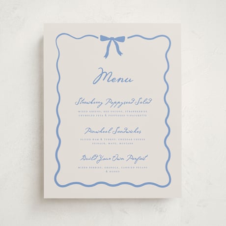 Baby Shower Menu Signs