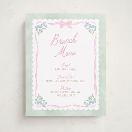Baby Shower Menu Signs