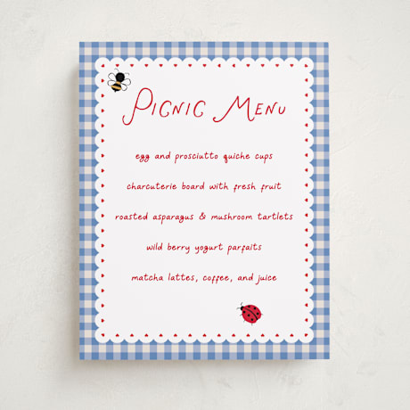 Baby Shower Menu Signs