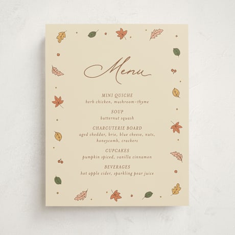 Baby Shower Menu Signs