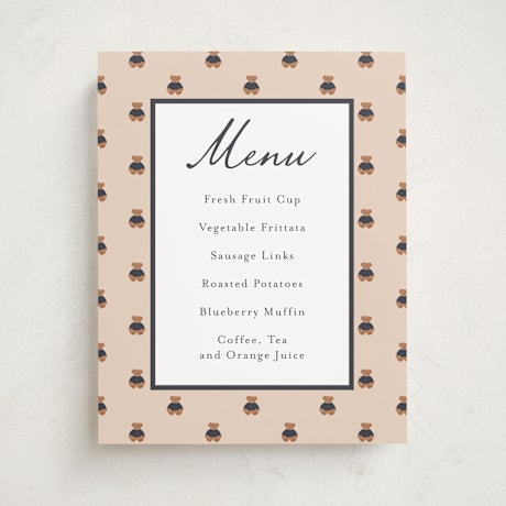 Baby Shower Menu Signs
