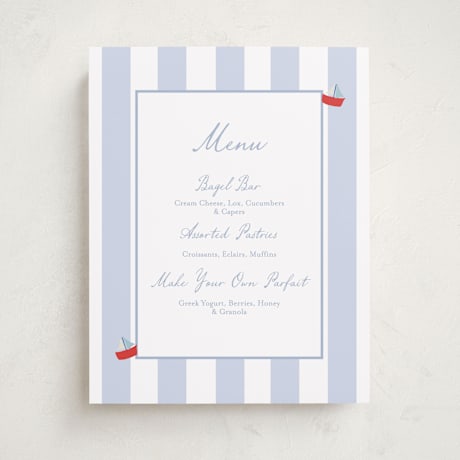 Baby Shower Menu Signs