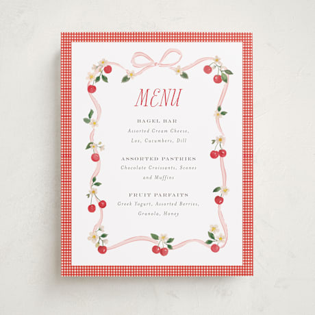 Baby Shower Menu Signs