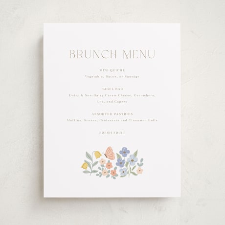 Baby Shower Menu Signs