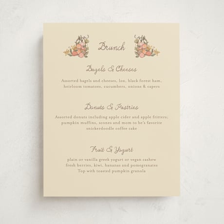 Baby Shower Menu Signs