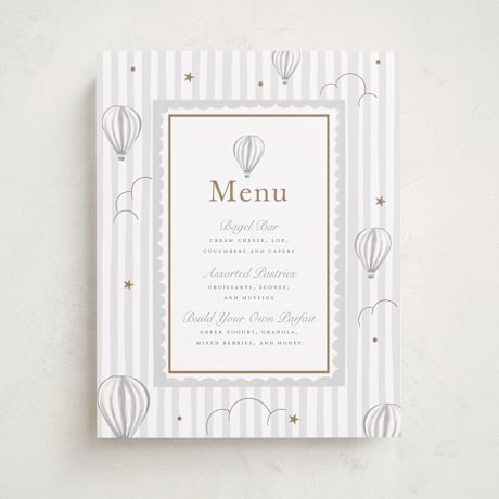 Baby Shower Menu Signs