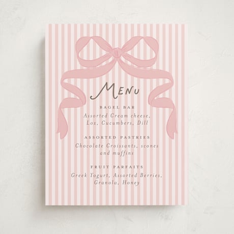 Baby Shower Menu Signs