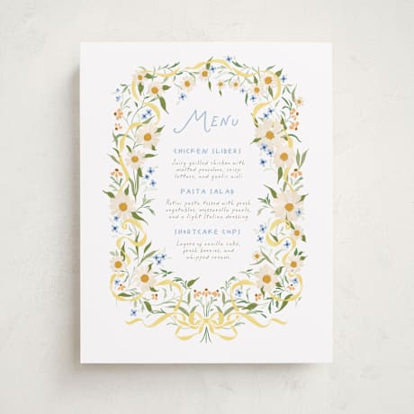 Baby Shower Menu Signs