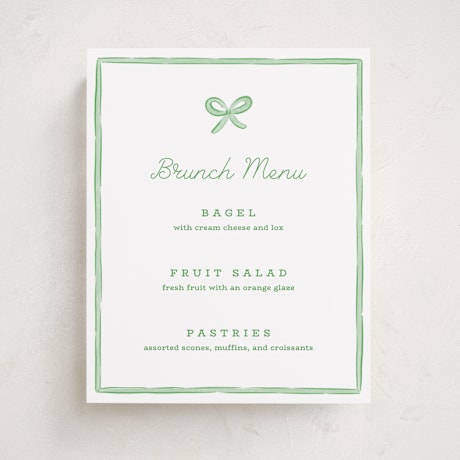 Baby Shower Menu Signs