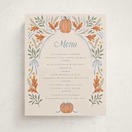 Baby Shower Menu Signs