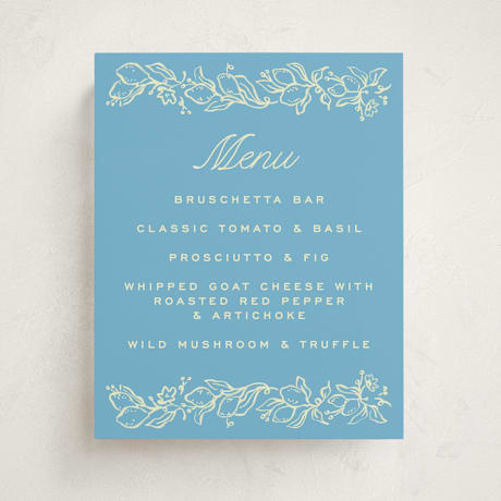 Baby Shower Menu Signs