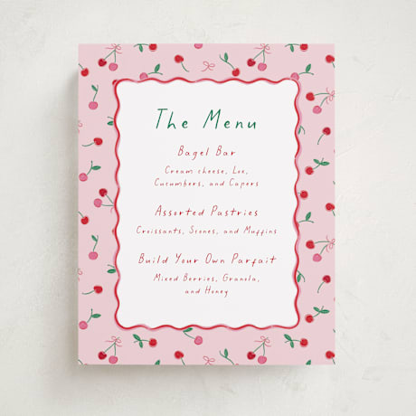 Baby Shower Menu Signs
