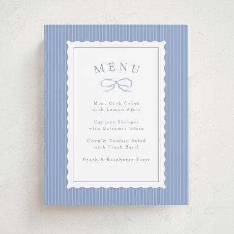 Baby Shower Menu Signs