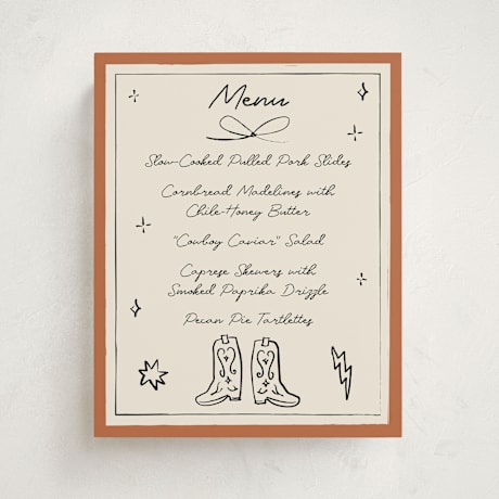 Baby Shower Menu Signs
