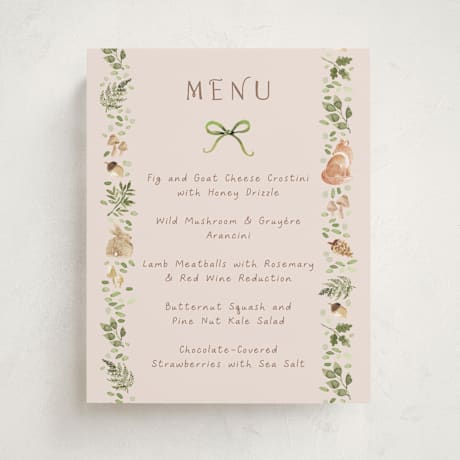Baby Shower Menu Signs