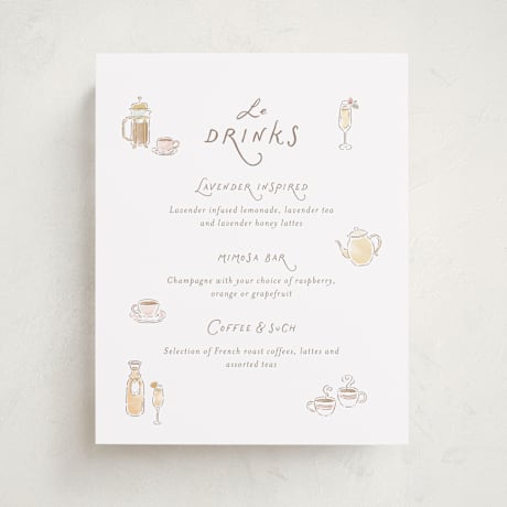 Baby Shower Menu Signs