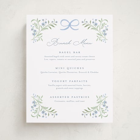 Baby Shower Menu Signs