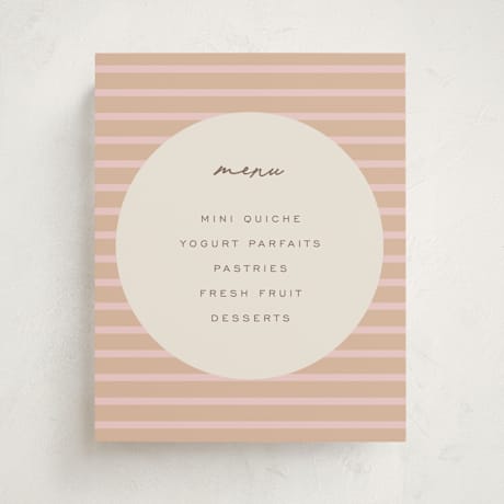 Baby Shower Menu Signs