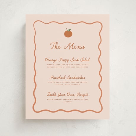 Baby Shower Menu Signs