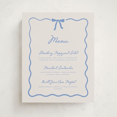 Baby Shower Menu Signs
