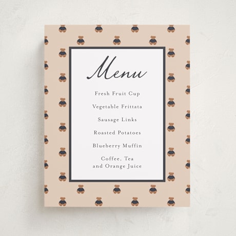 Baby Shower Menu Signs