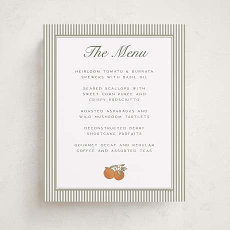 Baby Shower Menu Signs