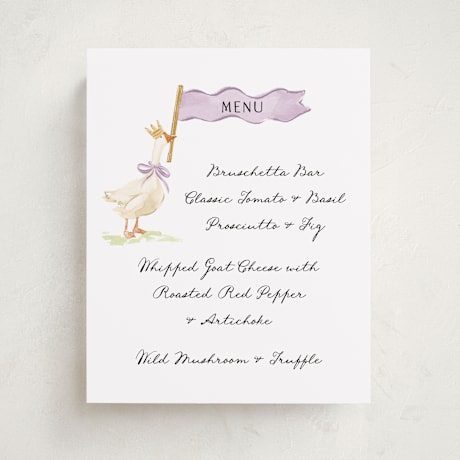 Baby Shower Menu Signs