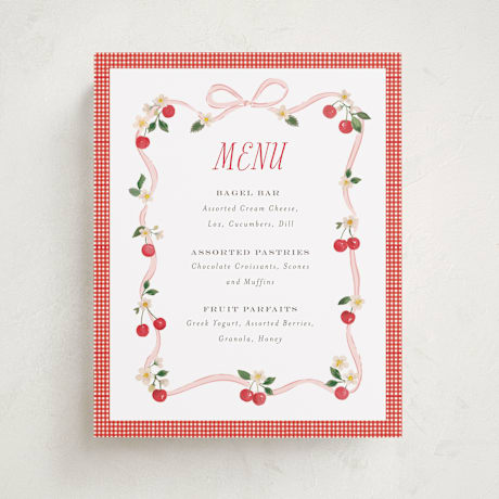 Baby Shower Menu Signs