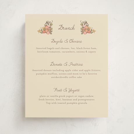 Baby Shower Menu Signs