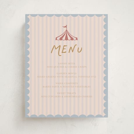 Baby Shower Menu Signs