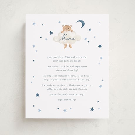Baby Shower Menu Signs