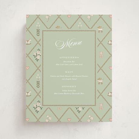 Baby Shower Menu Signs