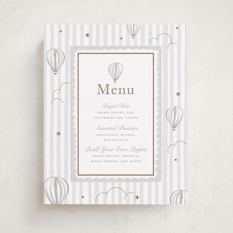Baby Shower Menu Signs