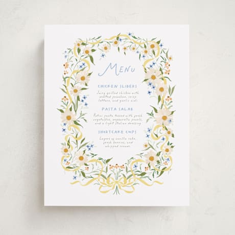 Baby Shower Menu Signs