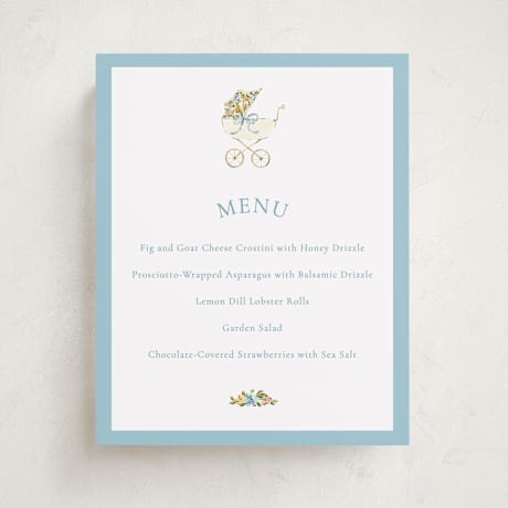 Baby Shower Menu Signs