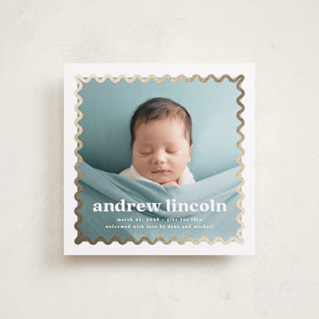 Foil-Pressed Birth Announcements