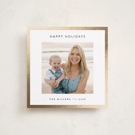 Foil-Pressed Holiday Square Cards