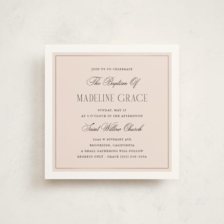 Foil-Pressed Baptism and Christening Invitations