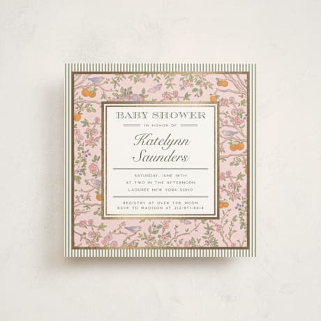 Foil-Pressed Baby Shower Invitations