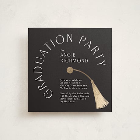 Foil-Pressed Graduation Party Invitations