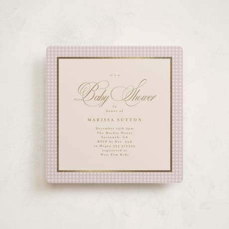 Foil-Pressed Baby Shower Invitations