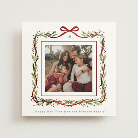 Foil-Pressed Holiday Photo Mount Cards