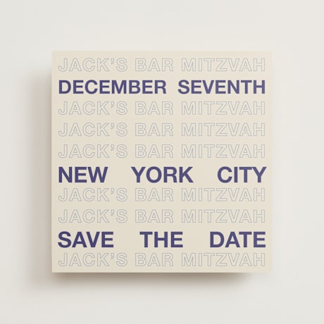 Bar and Bat Mitzvah Save The Date Cards