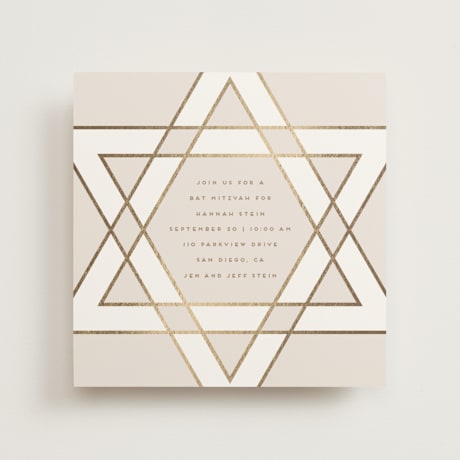 Foil-Pressed Mitzvah Invitations