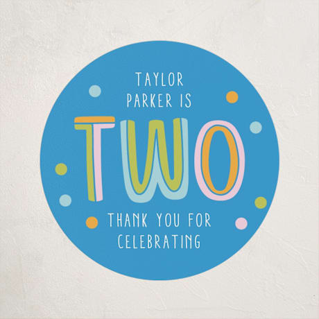 Children's Birthday Party Stickers