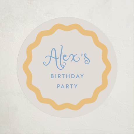 Children's Birthday Party Stickers