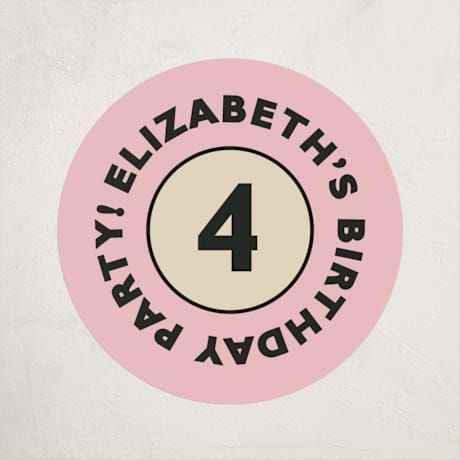 Children's Birthday Party Stickers